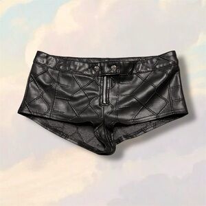 rare 90s vintage lip service sex embroidered micro shorts